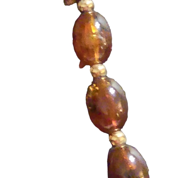 Vintage Brown Beaded Necklace 13 - Picture 2 of 2